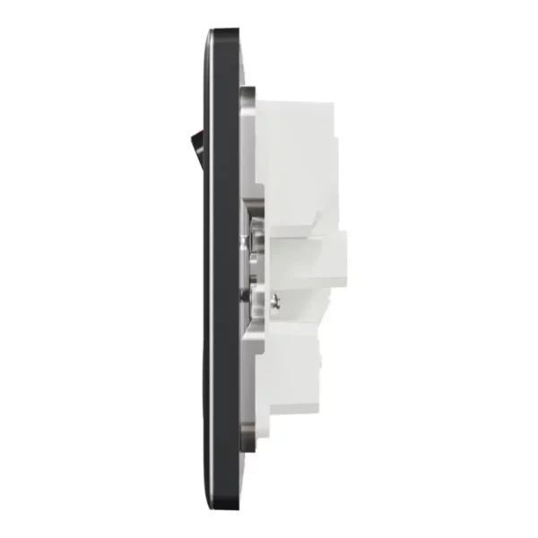 Schneider Switched socket, Unica X, 13A, 250V, 2 gangs, Dark Grey ,NUXT25_DG - Image 4