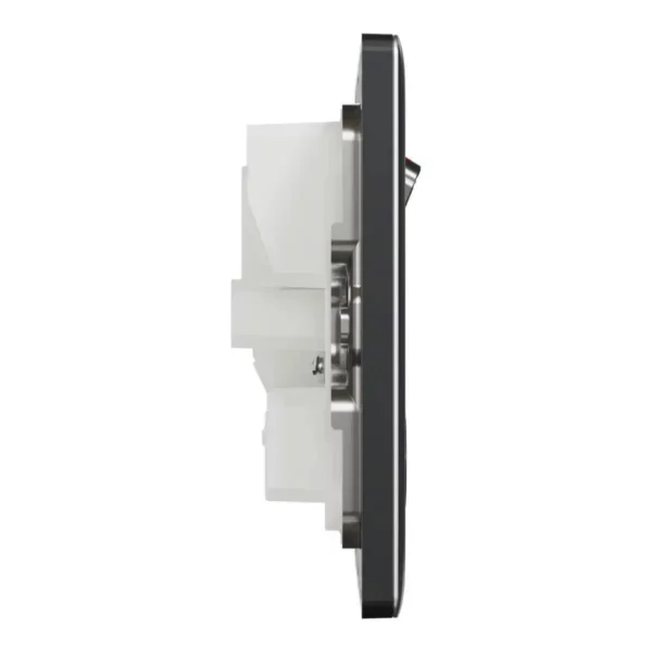 Schneider Switched socket, Unica X, 13A, 250V, 2 gangs, Dark Grey ,NUXT25_DG - Image 5