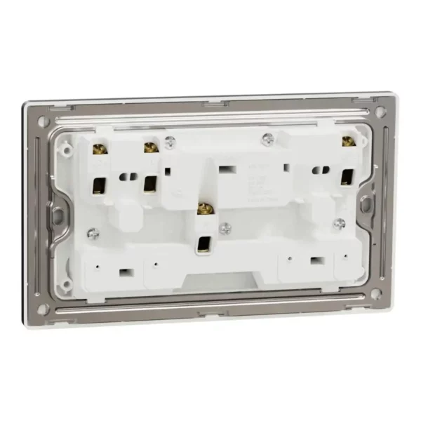 Schneider Switched socket, Unica X, 13A, 250V, 2 gangs, Dark Grey ,NUXT25_DG - Image 8