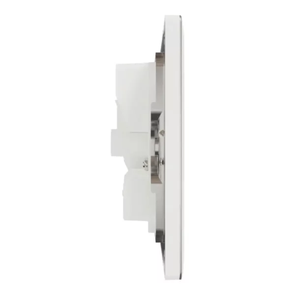 Schneider Switched socket, Unica X, 13A, 250V, 2 gangs, Painted White ,NUXT25_PW - Image 5