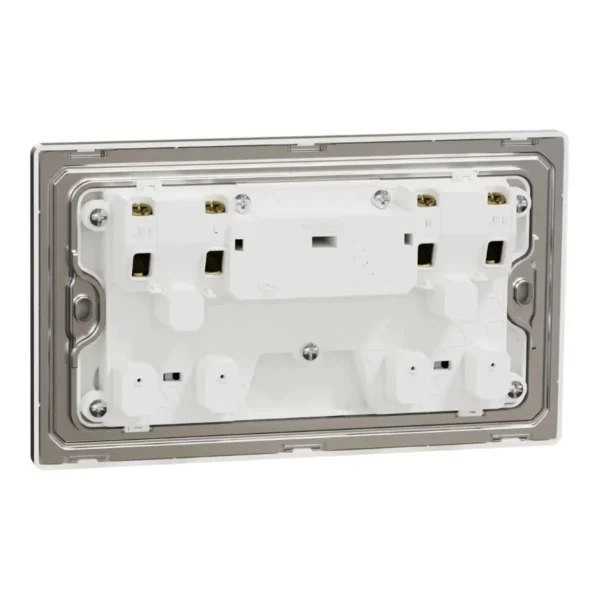 Schneider Switched socket, Unica X, 13A, 250V, 2 gangs, 2 pole, Dark Bronze ,NUXT25D_DB - Image 8