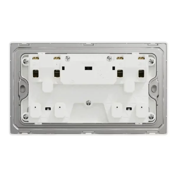 Schneider Switched socket, Unica X, 13A, 250V, 2 gangs, 2 pole, Dark Grey ,NUXT25D_DG - Image 3