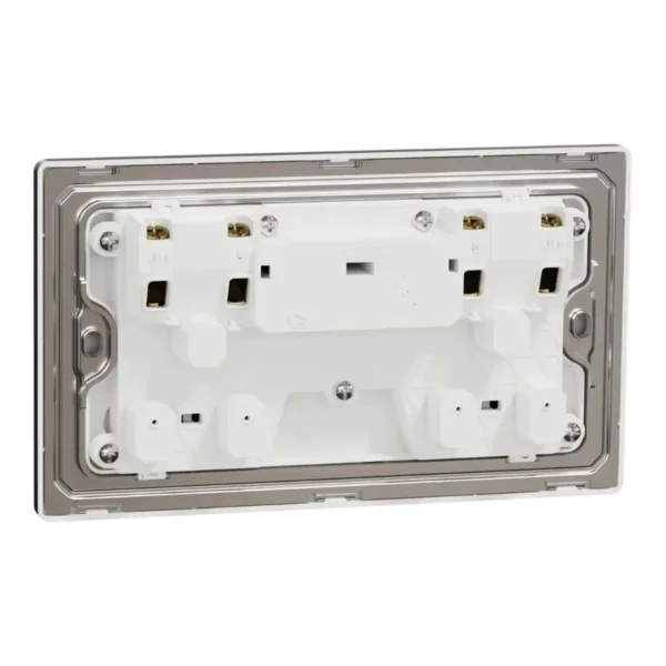 Schneider Switched socket, Unica X, 13A, 250V, 2 gangs, 2 pole, Dark Grey ,NUXT25D_DG - Image 8