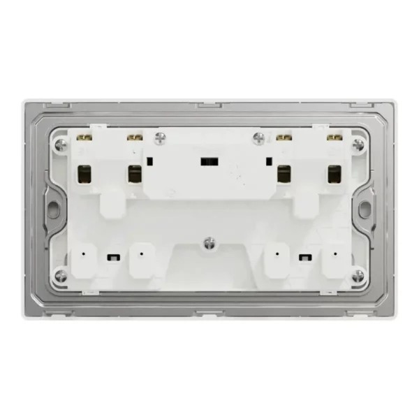 Schneider Switched socket, Unica X, 13A, 250V, 2 gangs, 2 pole,Jet Black ,NUXT25D_JB - Image 3