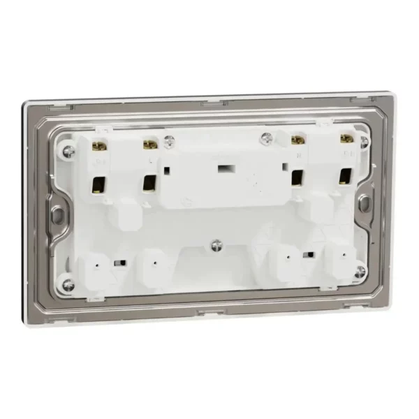 Schneider Switched socket, Unica X, 13A, 250V, 2 gangs, 2 pole,Jet Black ,NUXT25D_JB - Image 8