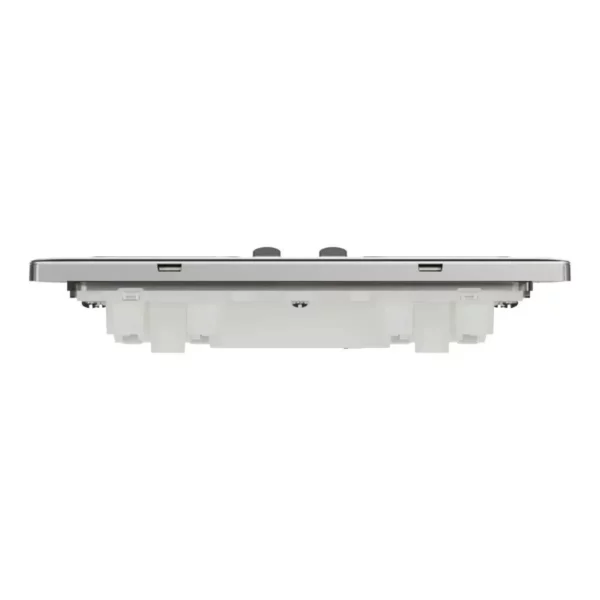 Schneider Switched socket, Unica X, 13A, 250V, 2 gangs, 2 pole, Stainless Steel ,NUXT25D_SS - Image 7