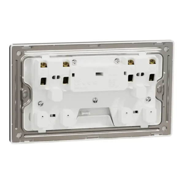 Schneider Switched socket, Unica X, 13A, 250V, 2 gangs, 2 pole, with LED, Antique Bronze, NUXT25DN_AB - Image 8