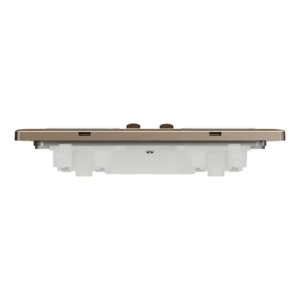 Schneider Switched socket, Unica X, 13A, 250V, 2 gangs, 2 pole, with LED, Dark Bronze, NUXT25DN_DB - Image 7