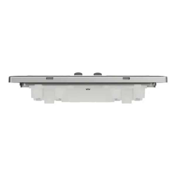 Schneider Switched socket, Unica X, 13A, 250V, 2 gangs, 2 pole, with LED, Stainless Steel, NUXT25DN_SS - Image 7