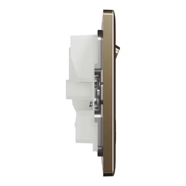 Schneider Switched socket, Unica X, 13A, 250V, 2 gangs, with LED, Antique Bronze ,NUXT25N_AB - Image 5