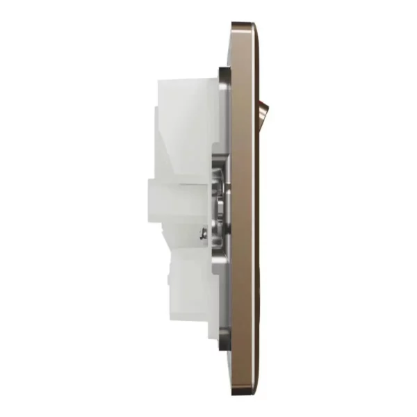 Schneider Switched socket, Unica X, 13A, 250V, 2 gangs, with LED, Dark Bronze ,NUXT25N_DB - Image 5