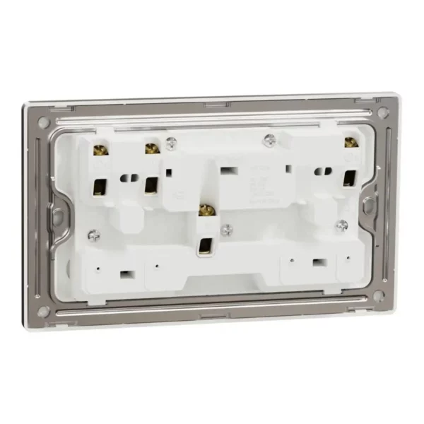 Schneider Switched socket, Unica X, 13A, 250V, 2 gangs, with LED, Dark Bronze ,NUXT25N_DB - Image 8