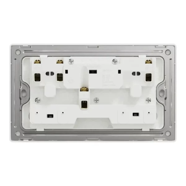 Schneider Switched socket, Unica X, 13A, 250V, 2 gangs, with LED, Dark Grey ,NUXT25N_DG - Image 3