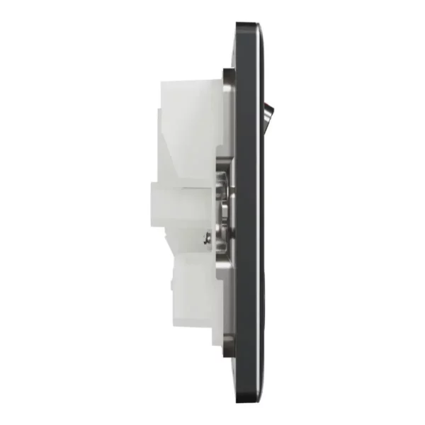 Schneider Switched socket, Unica X, 13A, 250V, 2 gangs, with LED, Dark Grey ,NUXT25N_DG - Image 5