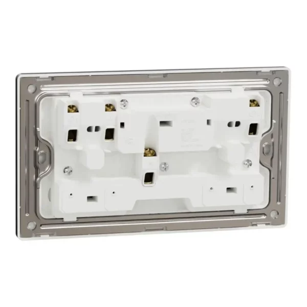 Schneider Switched socket, Unica X, 13A, 250V, 2 gangs, with LED, Dark Grey ,NUXT25N_DG - Image 8