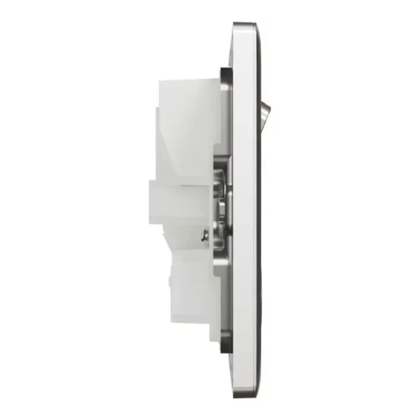Schneider Switched socket, Unica X, 13A, 250V, 2 gangs, with LED, Stainless Steel ,NUXT25N_SS - Image 5
