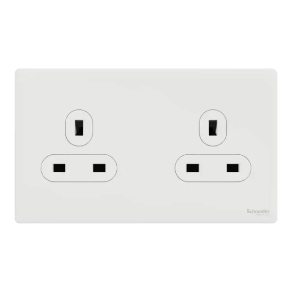 Schneider Socket outlet, Unica X, 13A, 250V, Painted White ,NUXT426_PW - Image 2