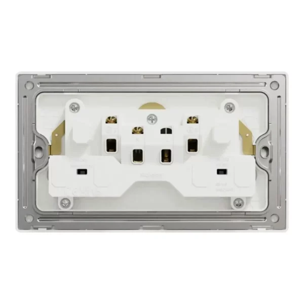 Schneider Socket outlet, Unica X, 13A, 250V, Stainless Steel ,NUXT426_SS - Image 3