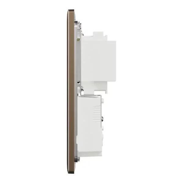 Schneider Shaver socket, Unica X, 115/230V, vertical, Dark Bronze ,NUXT727V_DB - Image 3