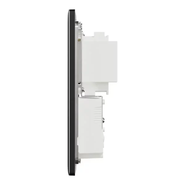 Schneider Shaver socket, Unica X, 115/230V, vertical,Jet Black ,NUXT727V_JB - Image 4