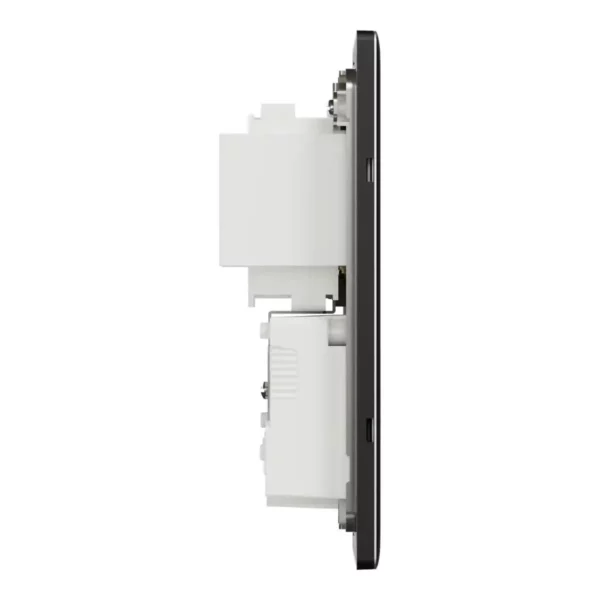 Schneider Shaver socket, Unica X, 115/230V, vertical,Jet Black ,NUXT727V_JB - Image 5