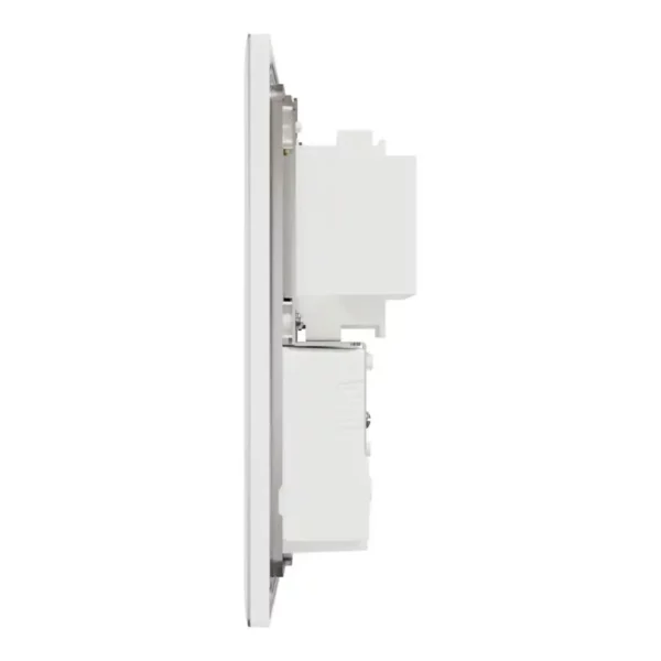 Schneider Shaver socket, Unica X, 115/230V, vertical, Painted White ,NUXT727V_PW - Image 4