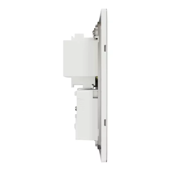 Schneider Shaver socket, Unica X, 115/230V, vertical, Painted White ,NUXT727V_PW - Image 5