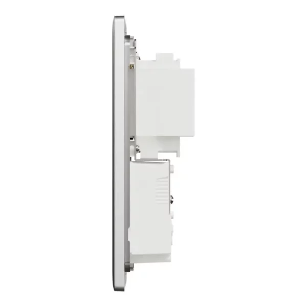 Schneider Shaver socket, Unica X, 115/230V, vertical, Stainless Steel ,NUXT727V_SS - Image 4