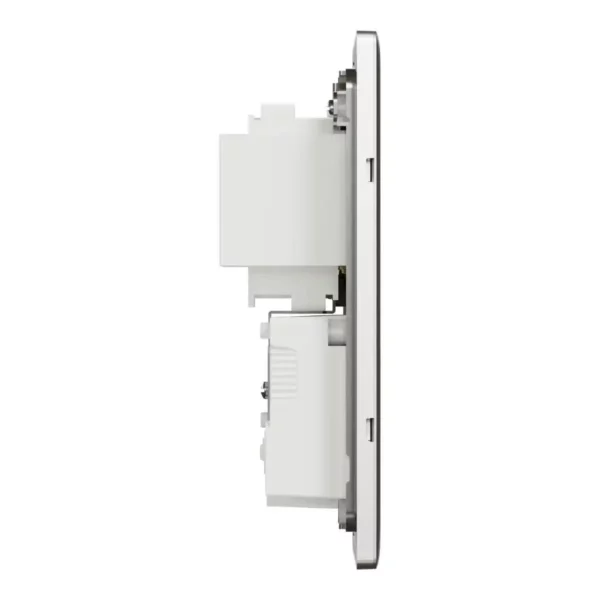 Schneider Shaver socket, Unica X, 115/230V, vertical, Stainless Steel ,NUXT727V_SS - Image 5